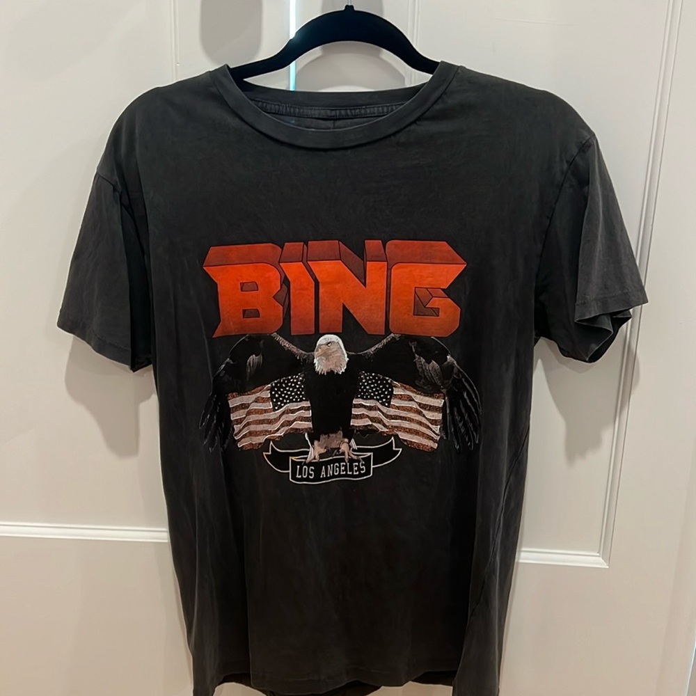 Anine Bing Vintage Bing T Shirt, Black, Small
